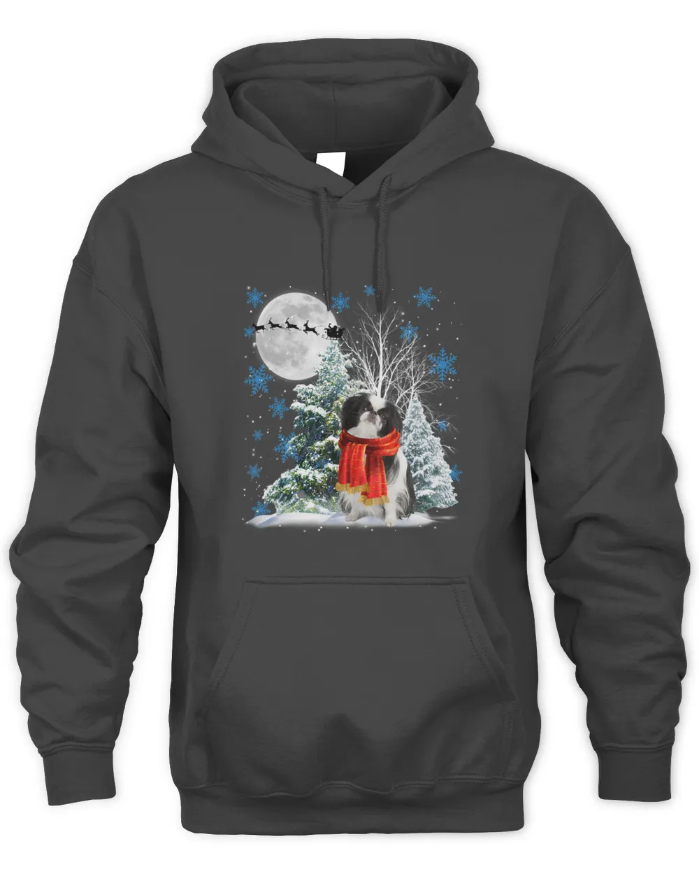 Japanese Chin Under Moonlight Snow Christmas Pajama 64