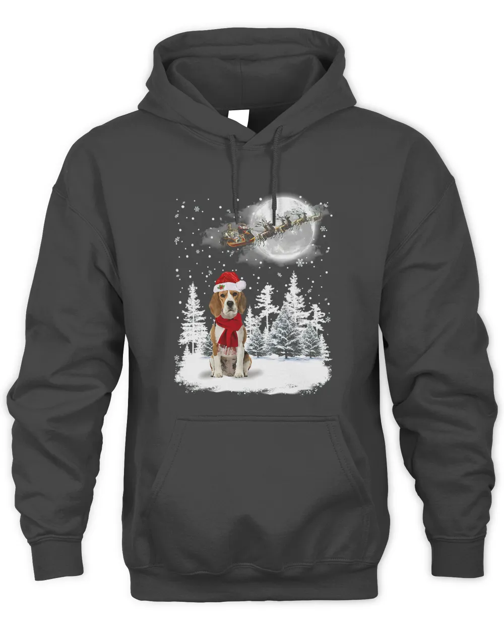 Bealge Dog Under Moonlight Snow Christmas Pajama 285