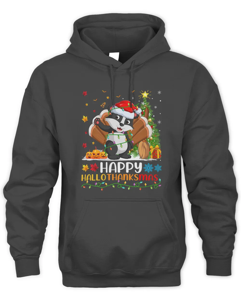 Badger Animal Lover Funny Happy Badger HelloThanksMas