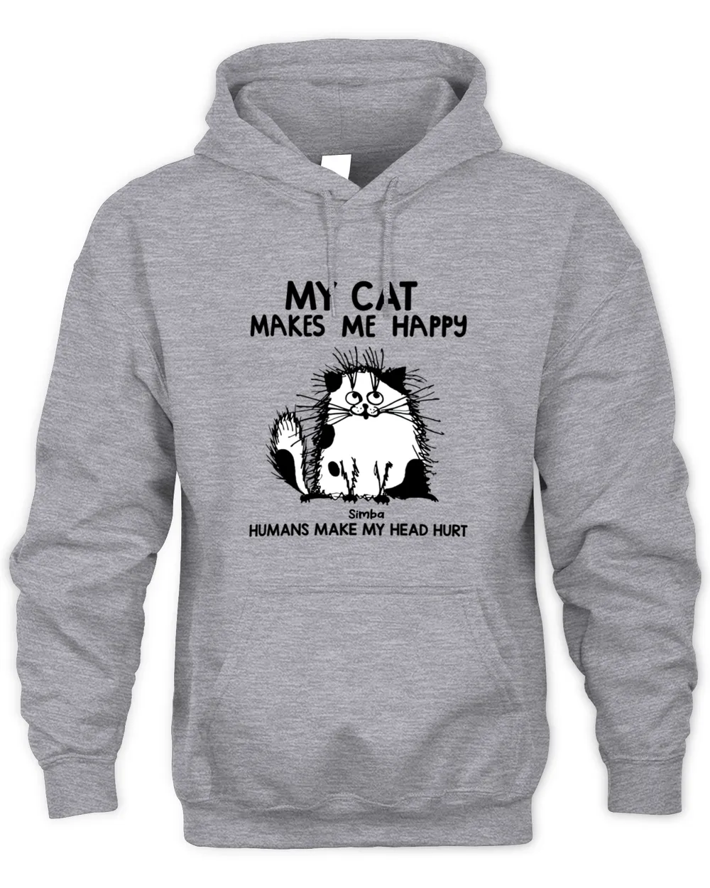 Personalized My Cat Makes Me Happy HOC170323A19