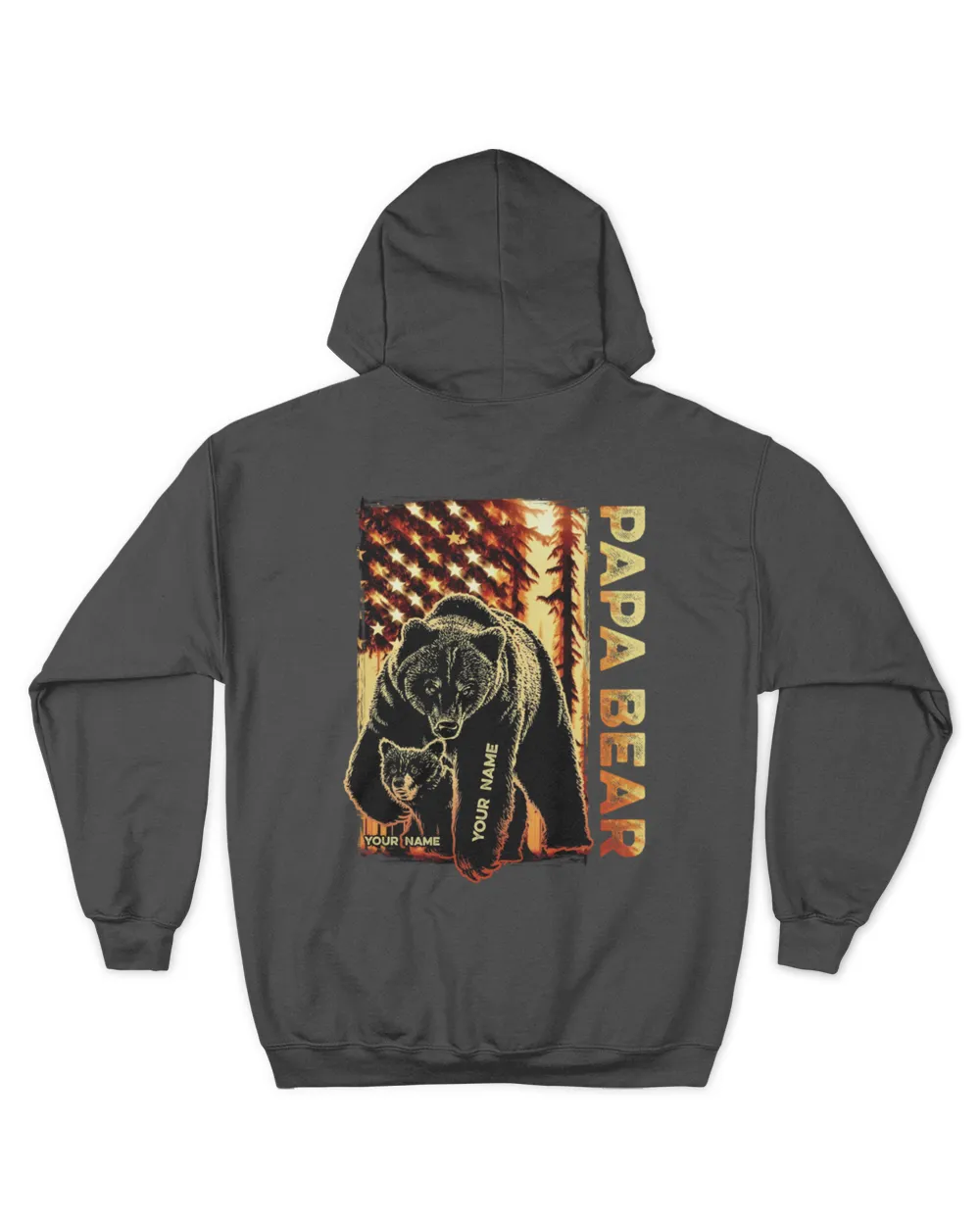 Personalized Hoodie - Gift For Dad-Grandpa - Papa Bear Forest Us