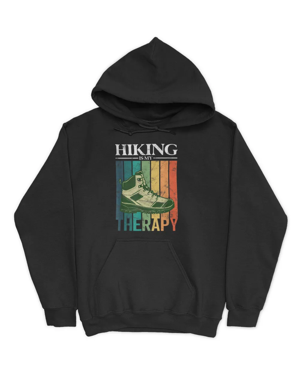 Hiking Hiking Is My Therapy Retro Hiker T-shirt