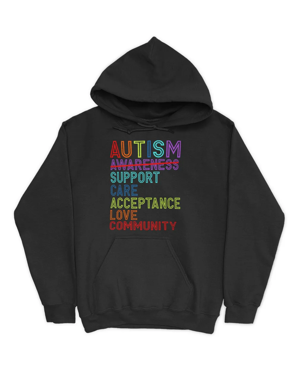Autism Awareness Support Care Acceptance Love Community Ally