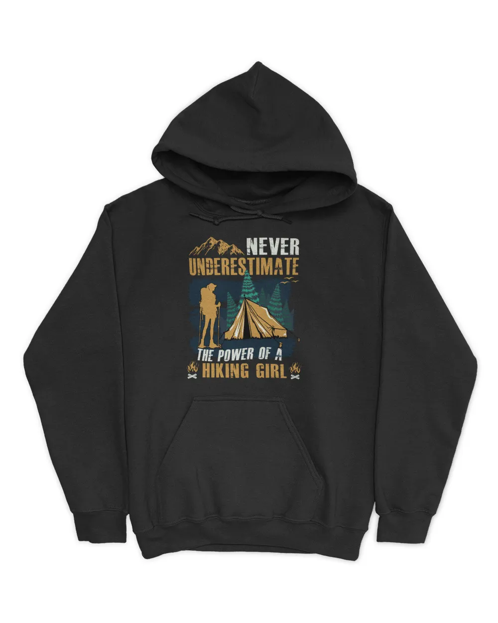 Never Underestimate The Power Of A Hiking Girl Tshirt