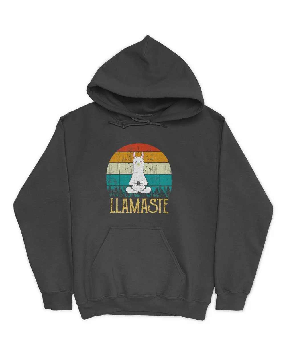 Vintage Funny Llama Do Yoga Lovers 2Retro Llamaste Namaste