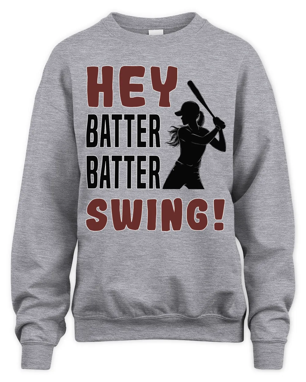 Hey Batter Swing- Softball T-shirts, Hoodies, Long Sleeved Unisex Premium Crewneck Sweatshirt sport-grey s