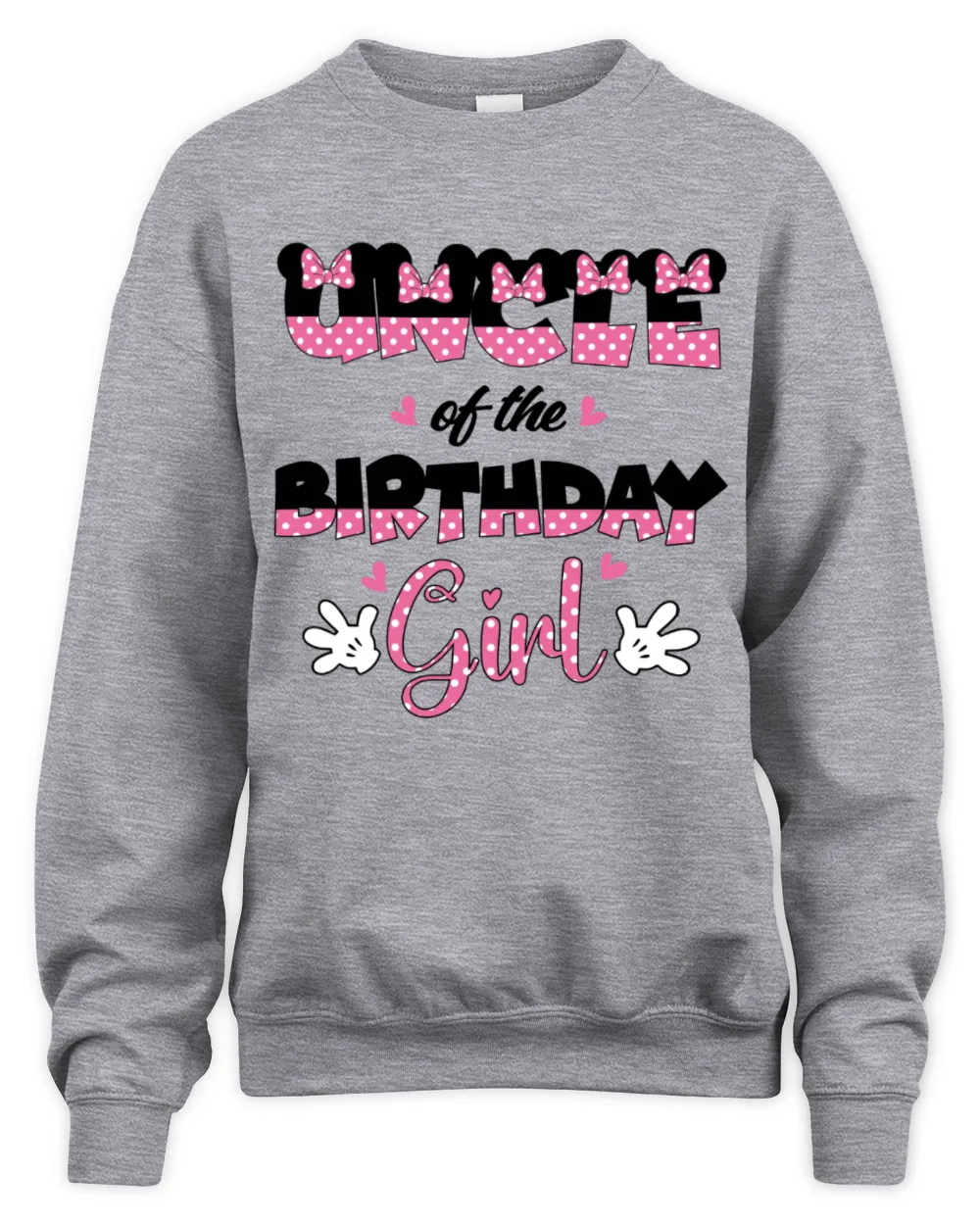 Uncle Of The Birthday Girl Mouse Unisex Premium Crewneck Sweatshirt sport-grey s