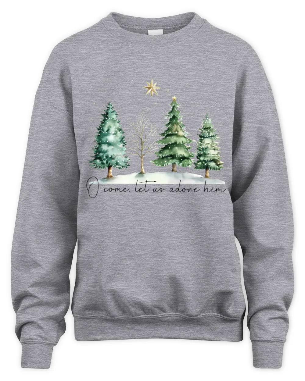 O Come, Let us adone him Unisex Premium Crewneck Sweatshirt sport-grey s