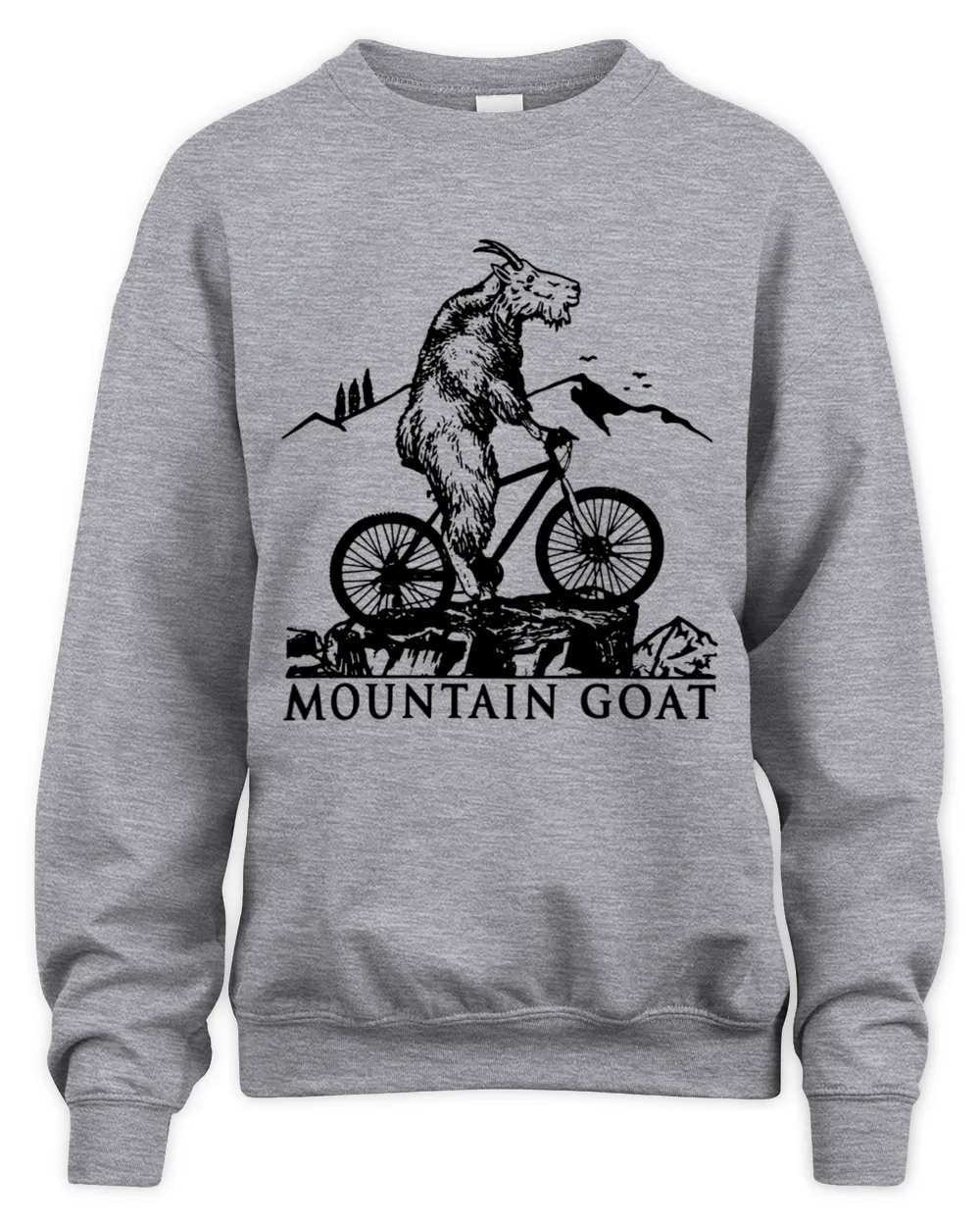 Mountain Biking Goat Unisex Premium Crewneck Sweatshirt sport-grey s