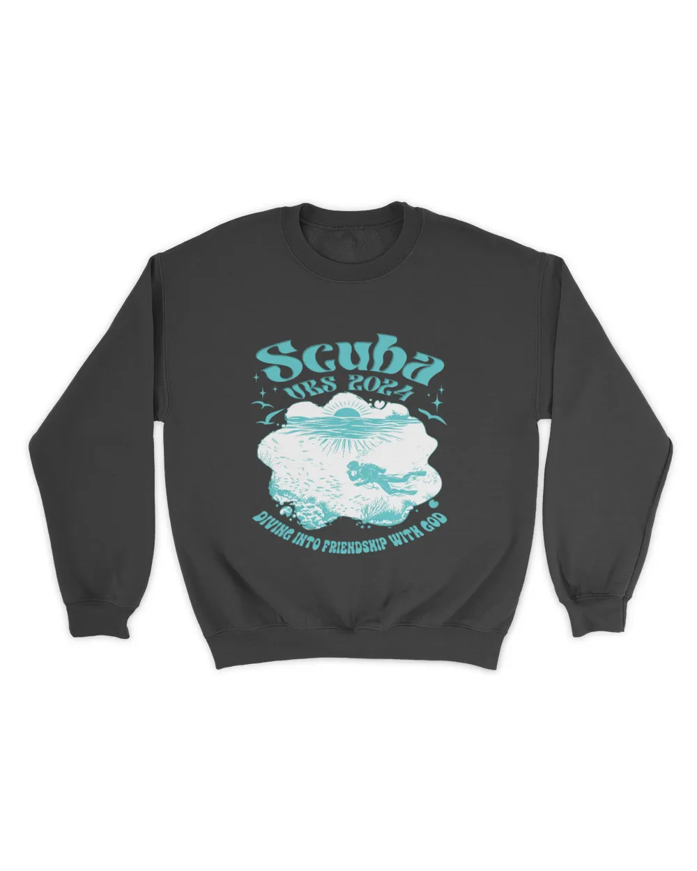 Scuba diving into friendship with god shirt Unisex Premium Crewneck Sweatshirt black s