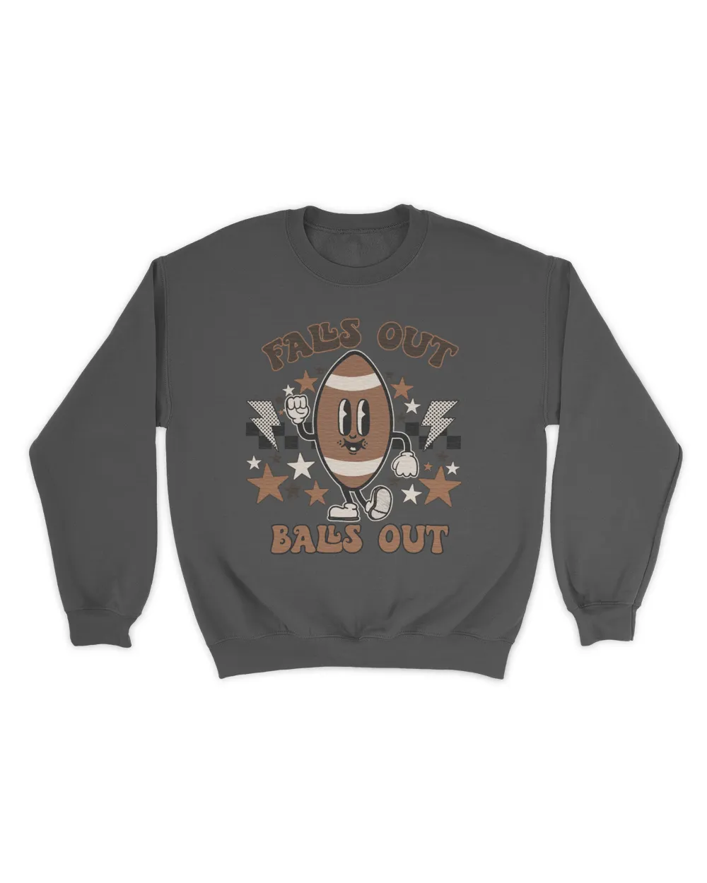 Retro Falls Out Balls Out Football Vintage Thanksgiving T-Shirt (2)