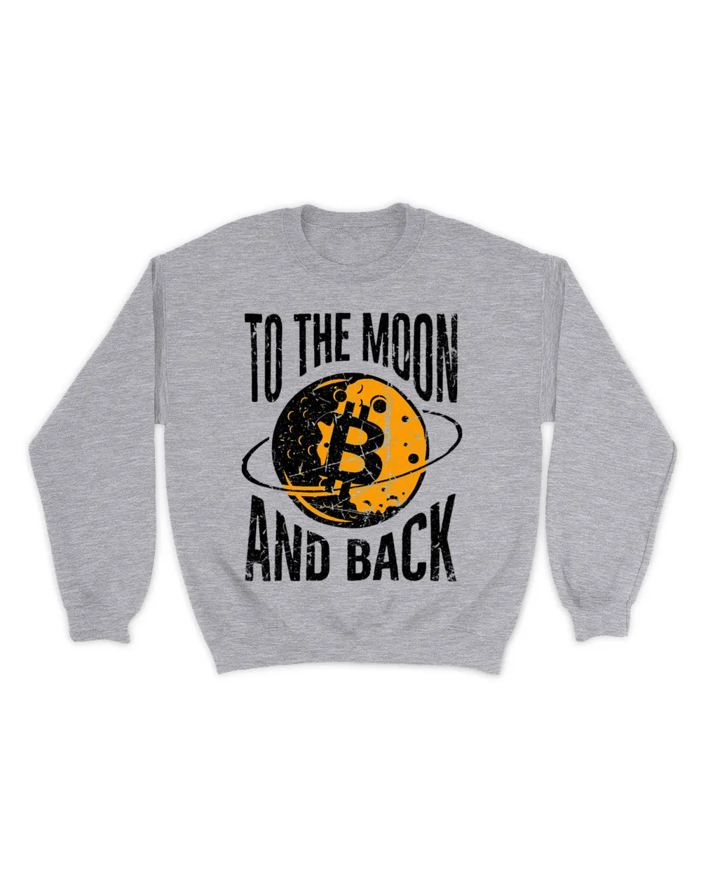 To The Moon and Back Bitcoin Cryptocurrency Vintage
