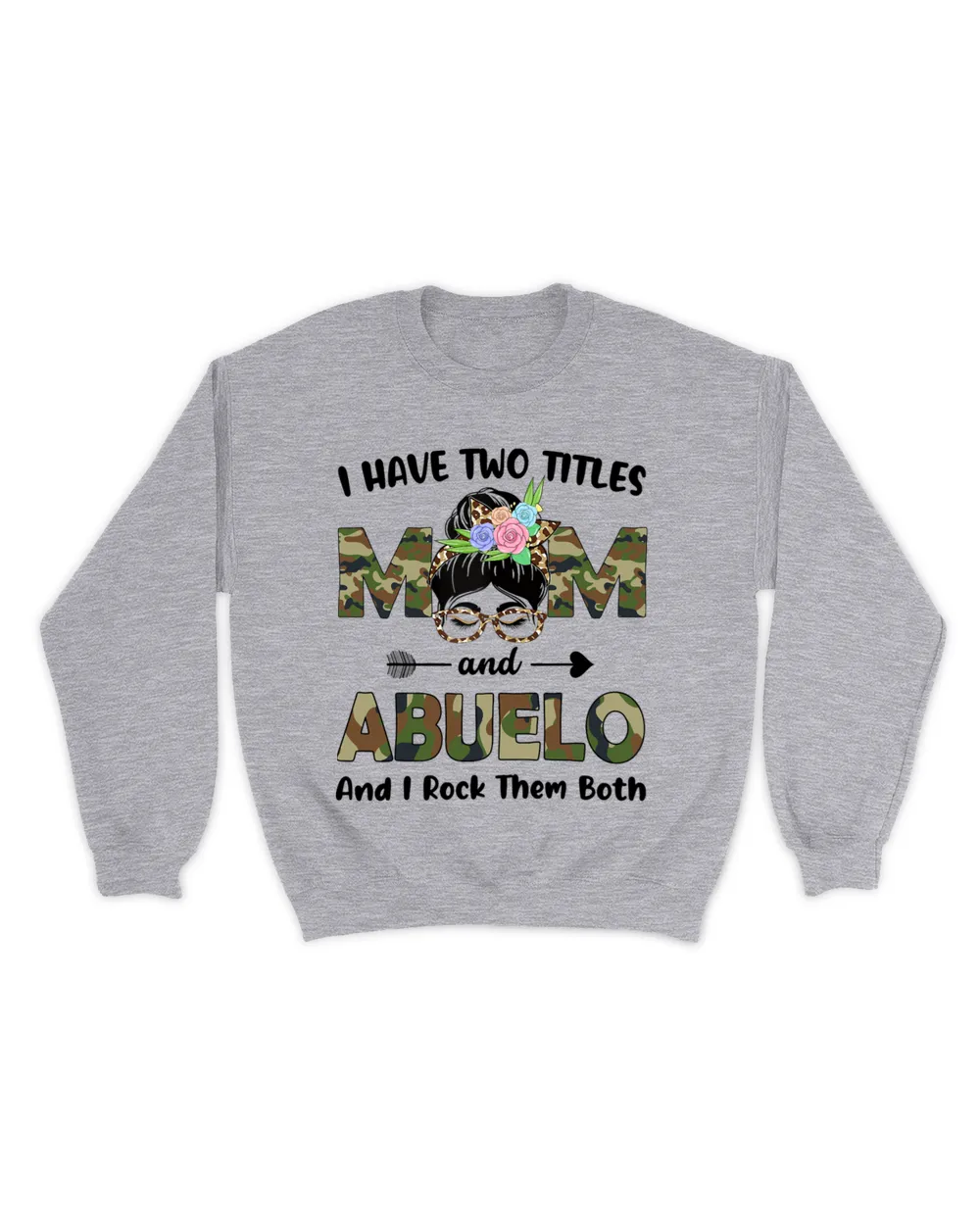 I Have Two Titles Mom And Abuelo Camo Floral Funny