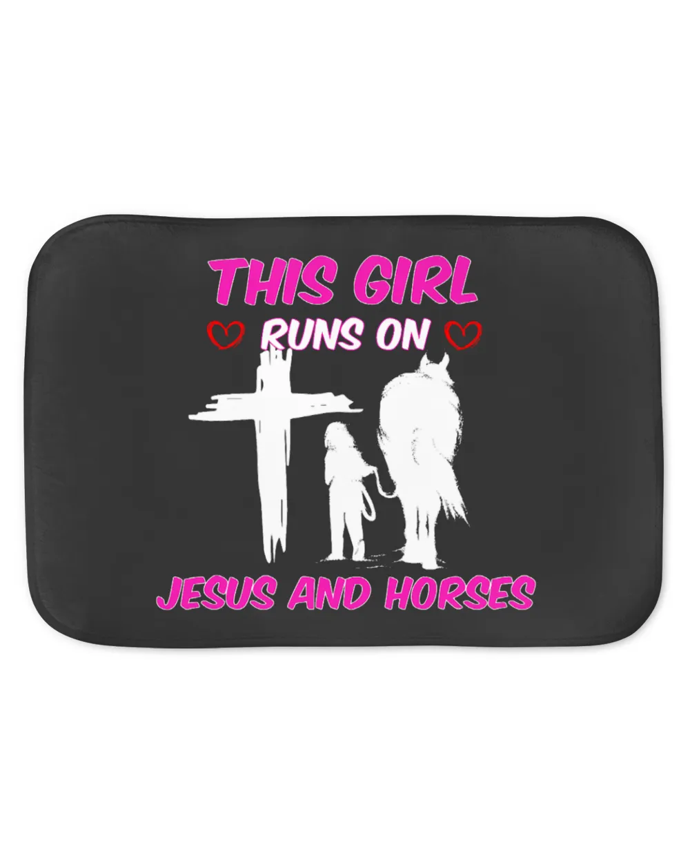 Horse Lover This Girl runs on Jesus and Horses Christian Women Gift