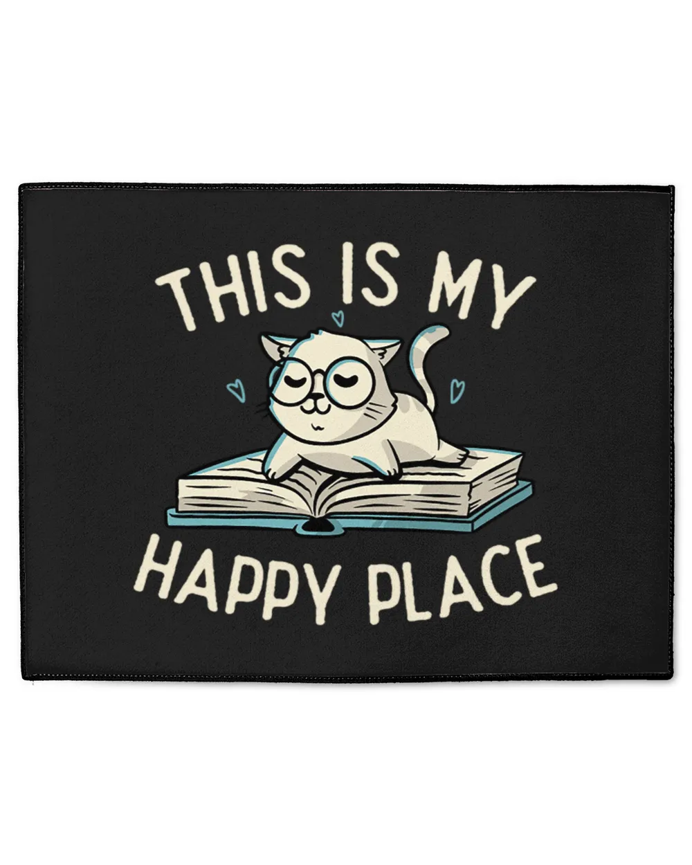Cats And Books This is My Happy Place Cute Cat Book  koalastudio