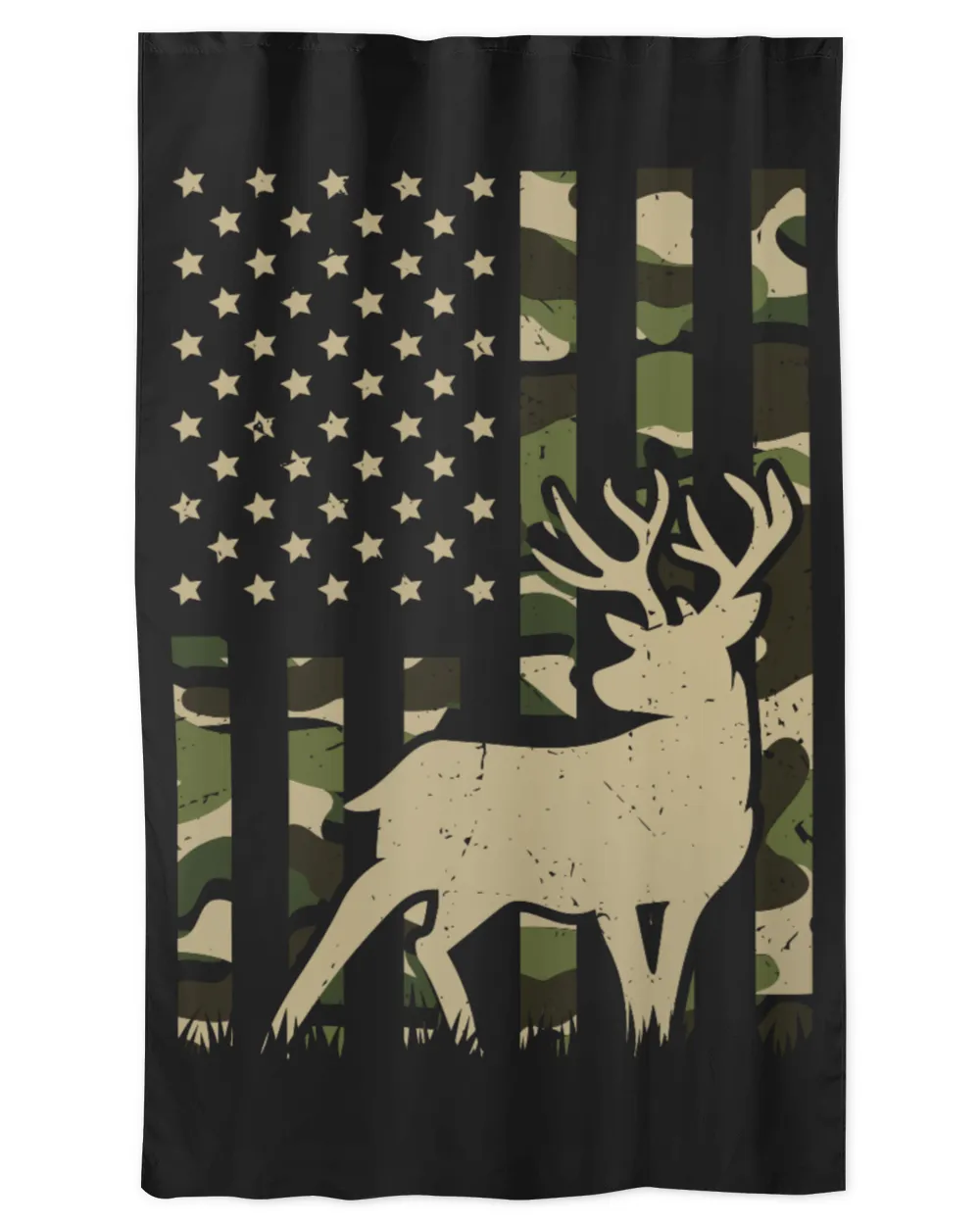Deer Hunting With Military Flag