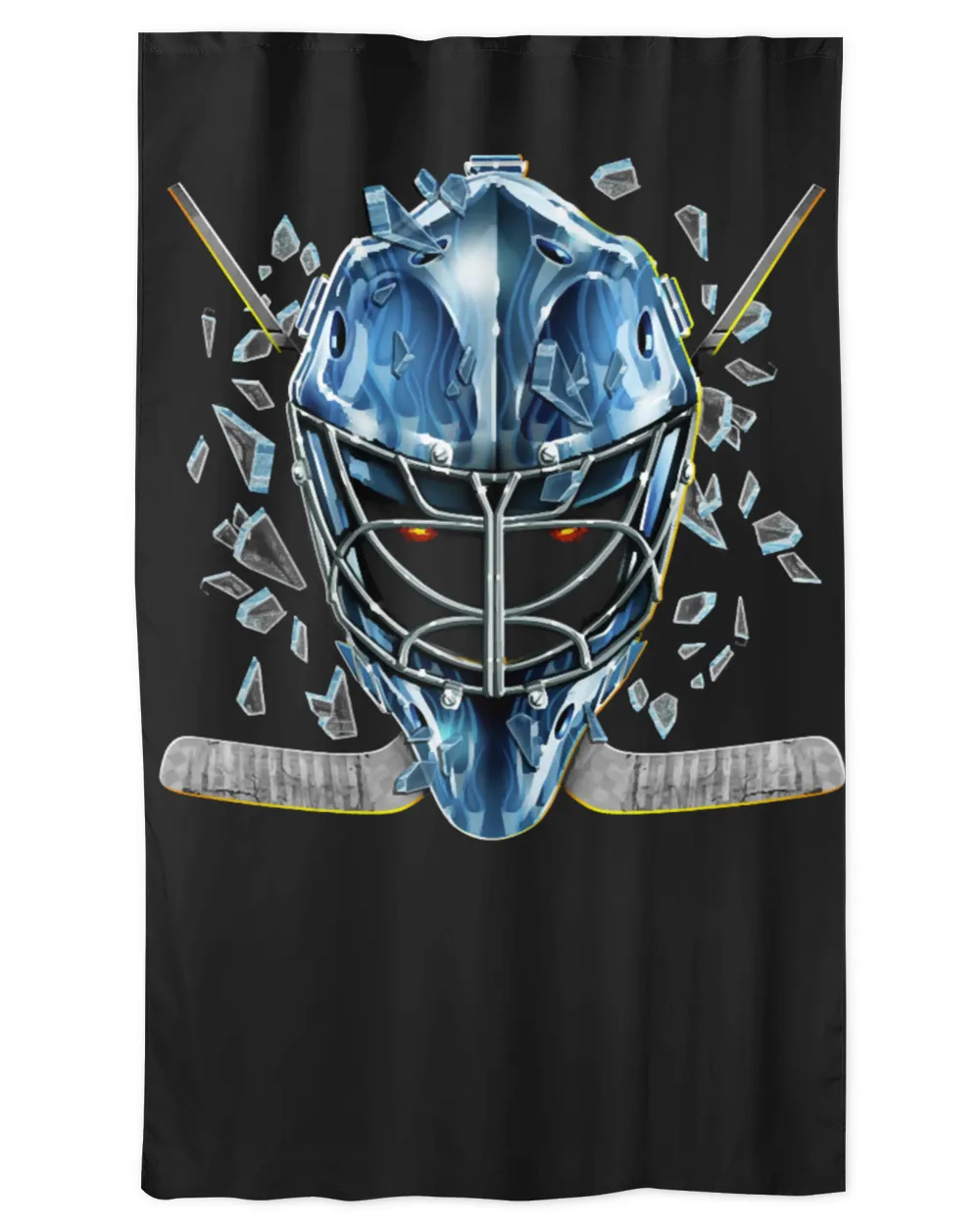 Hockey Airbrushed Hockey Mask With Exploding Ice 130 player