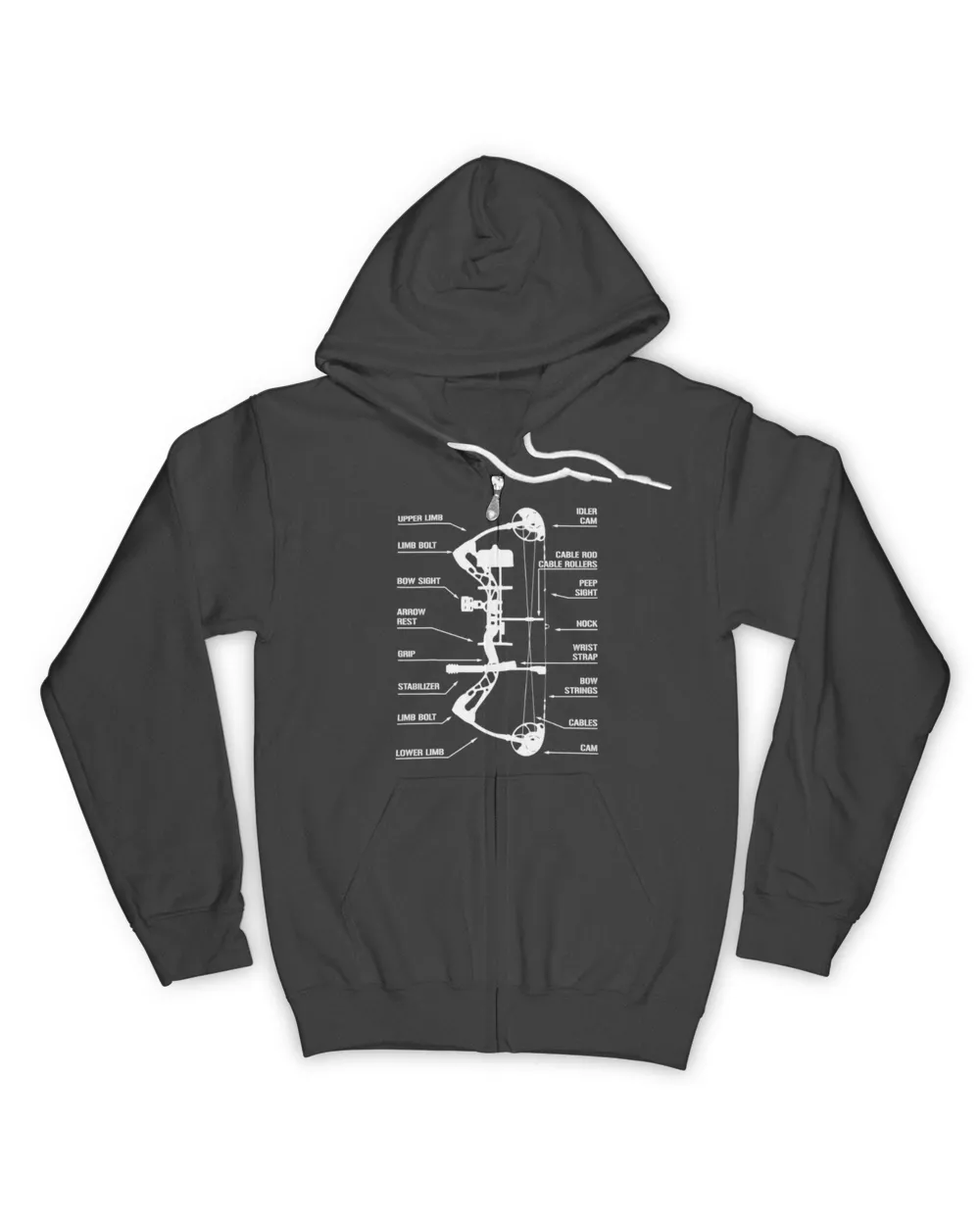 Anatomy of Archery Bow Hunting - Bowhunting T-Shirt