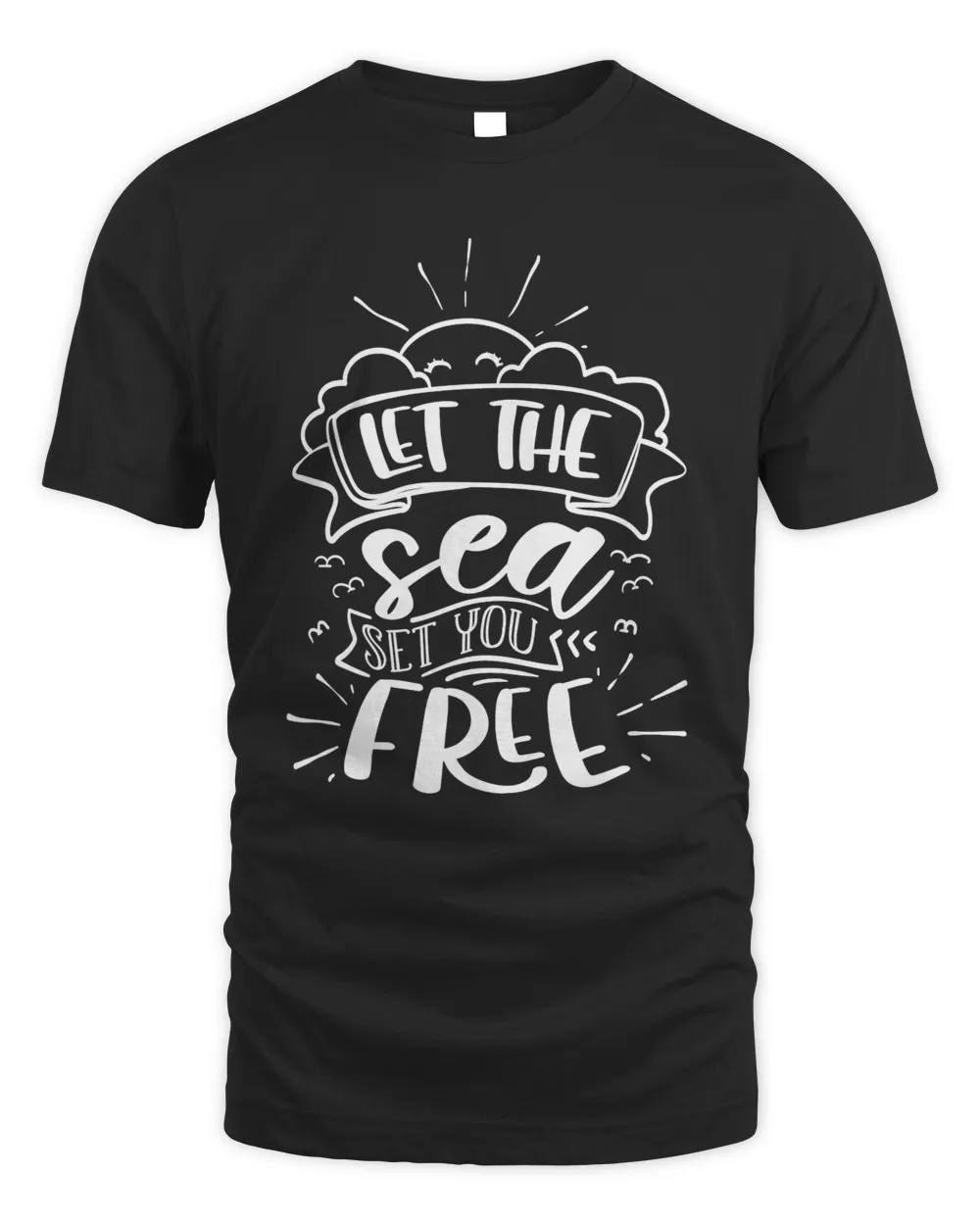 Let the sea set you free Men's Standard T-Shirt black s