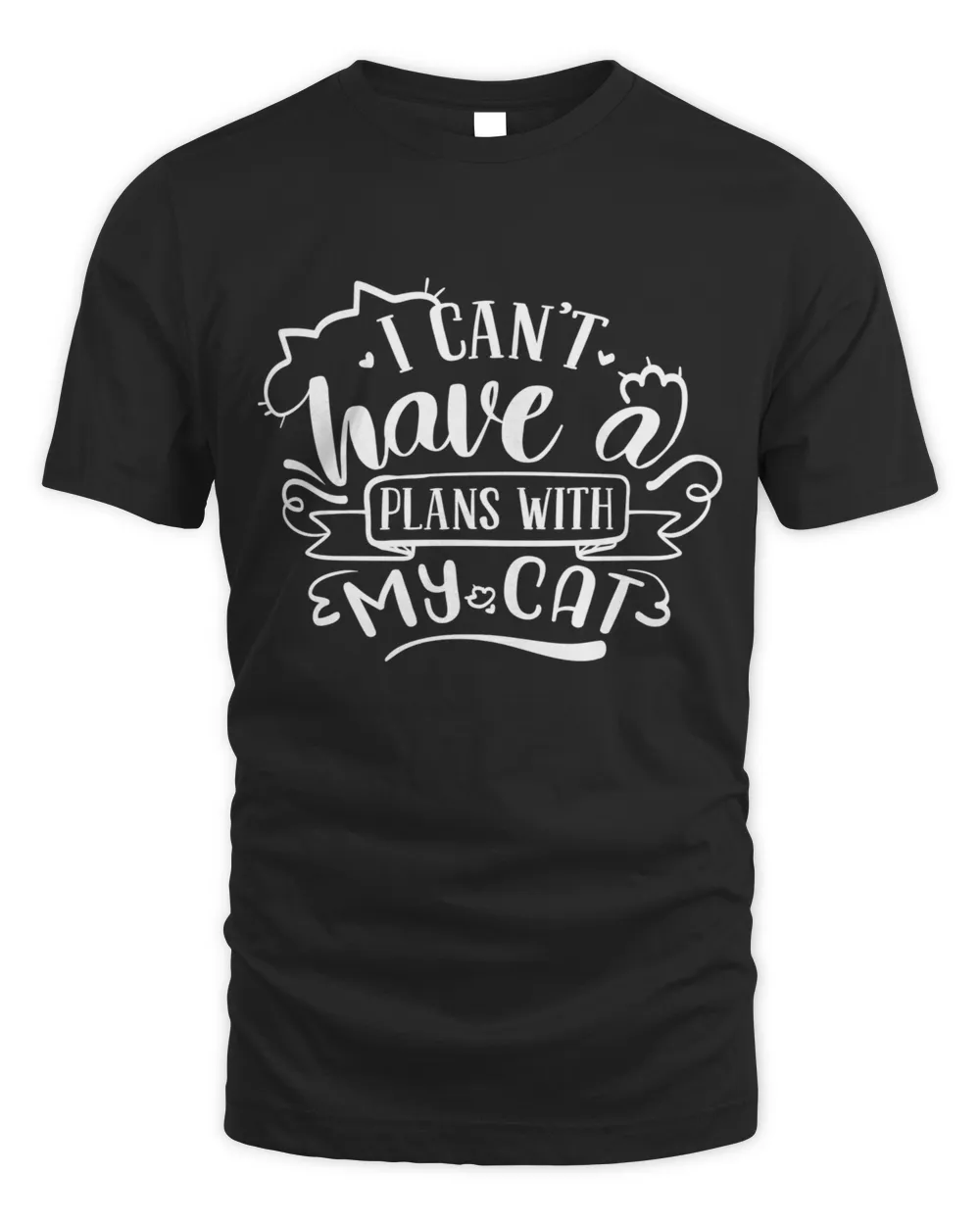 I can't, have plans with my cat Men's Standard T-Shirt black s