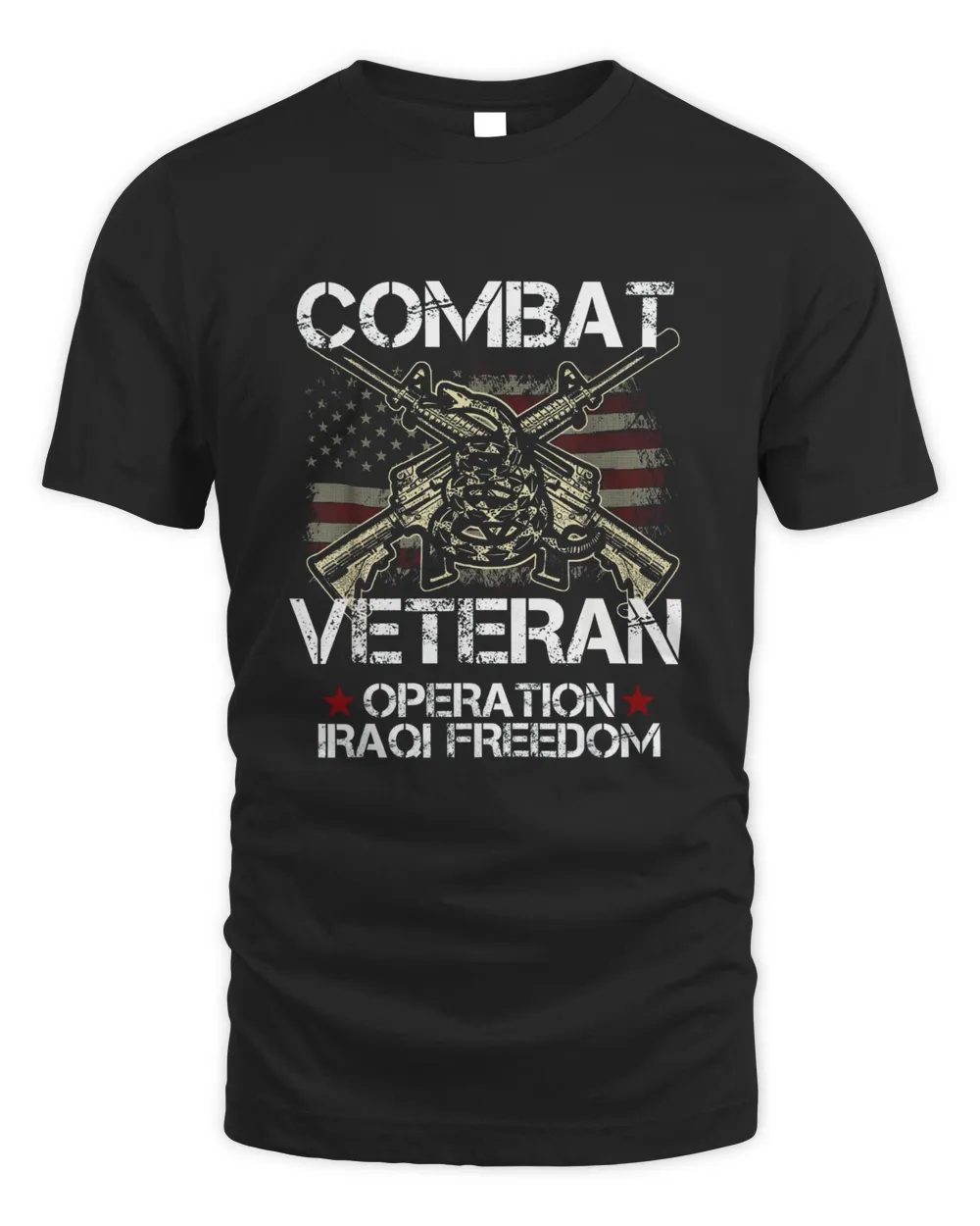 Combat Veteran Iraqi Freedom Military USA American Flag Gift