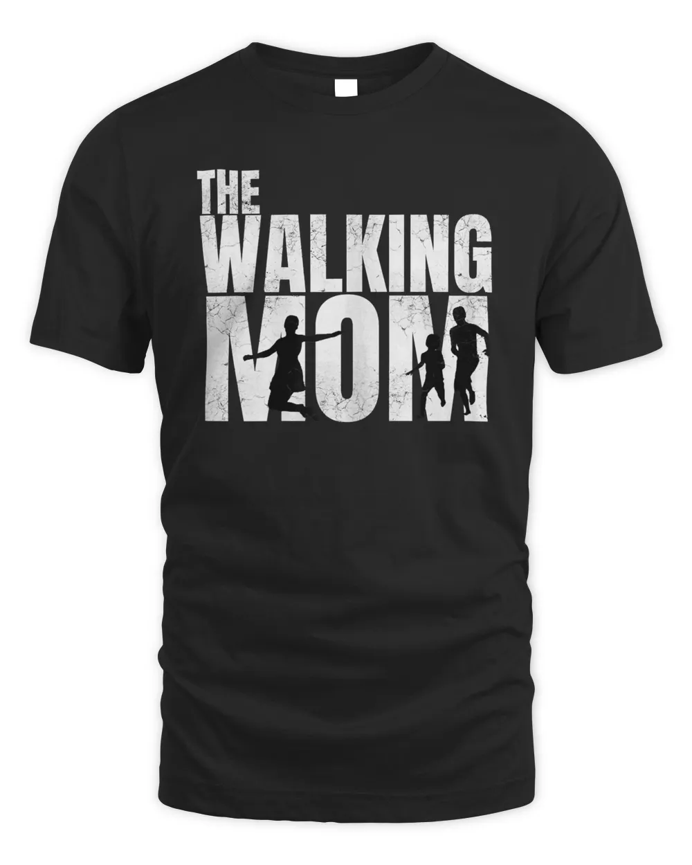 womens the walking mom mama kids dead vintage t-shirt