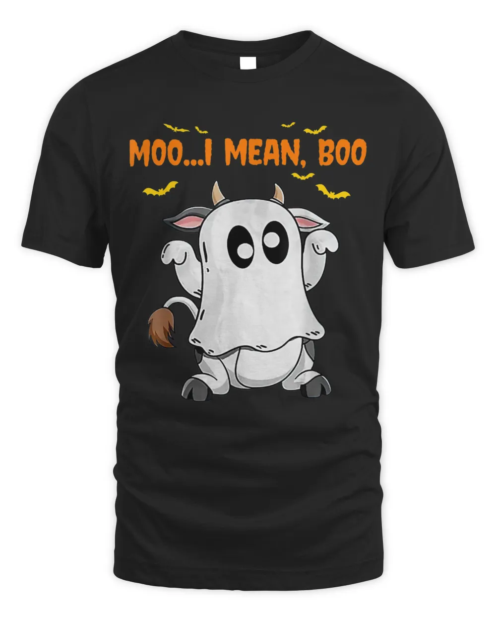 Ghost Cow Moo I Mean Boo Halloween T-Shirt