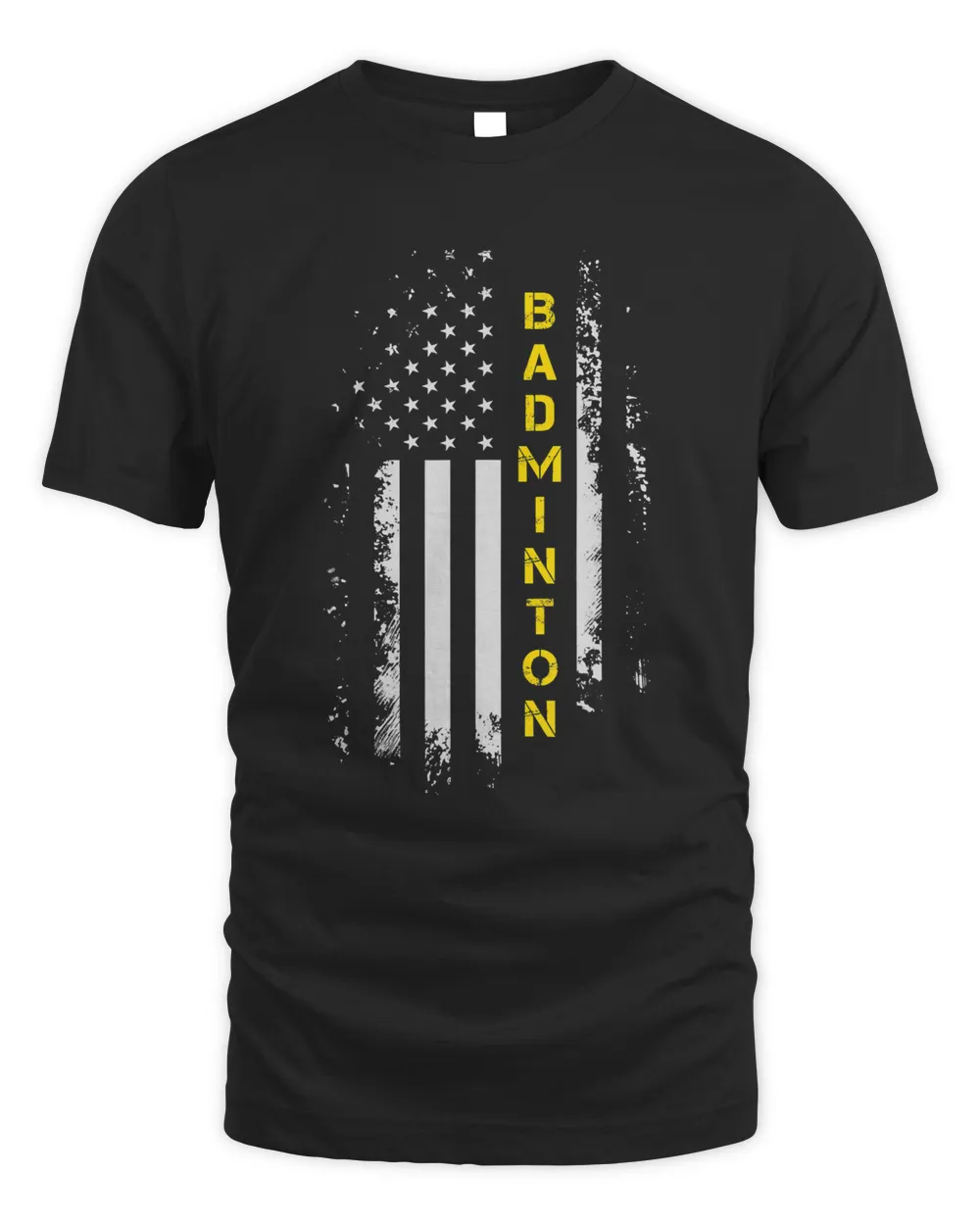US Flag Badminton - American Flag Badminton Player T-Shirt