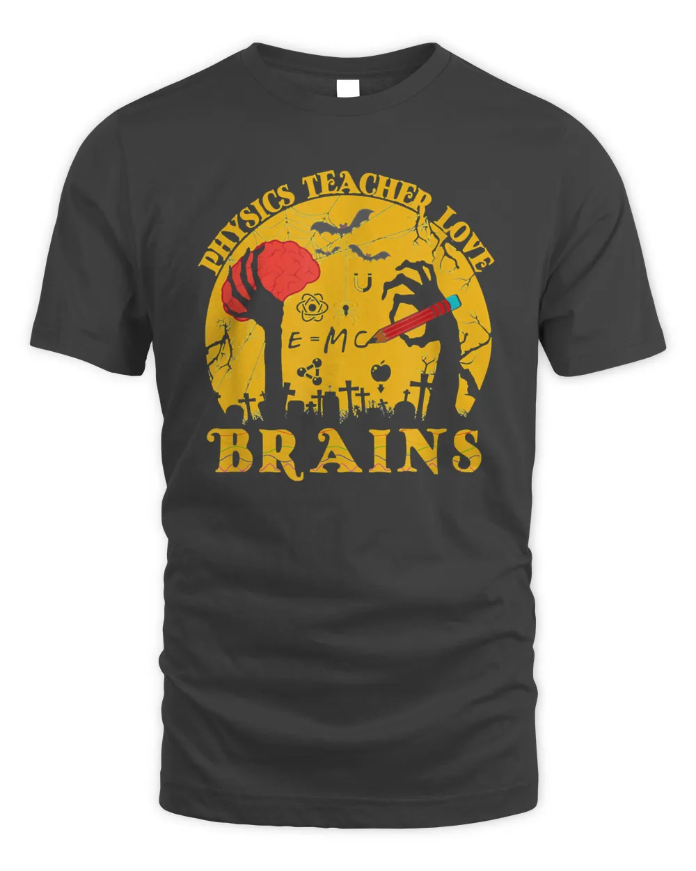 Halloween Physics Teacher Love Brains Funny Halloween 336 Pumpkin