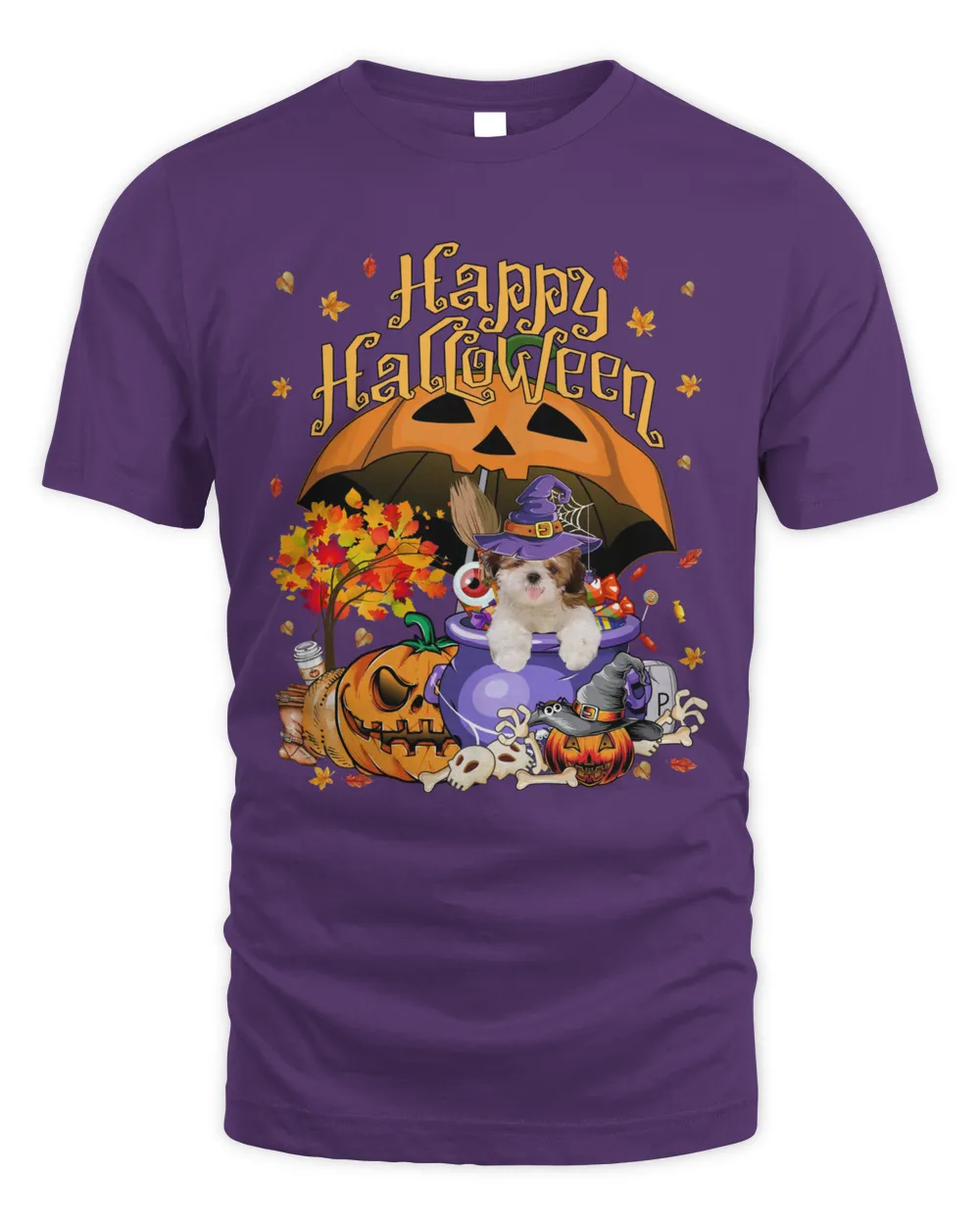 Halloween Autumn Witch Shih Tzu