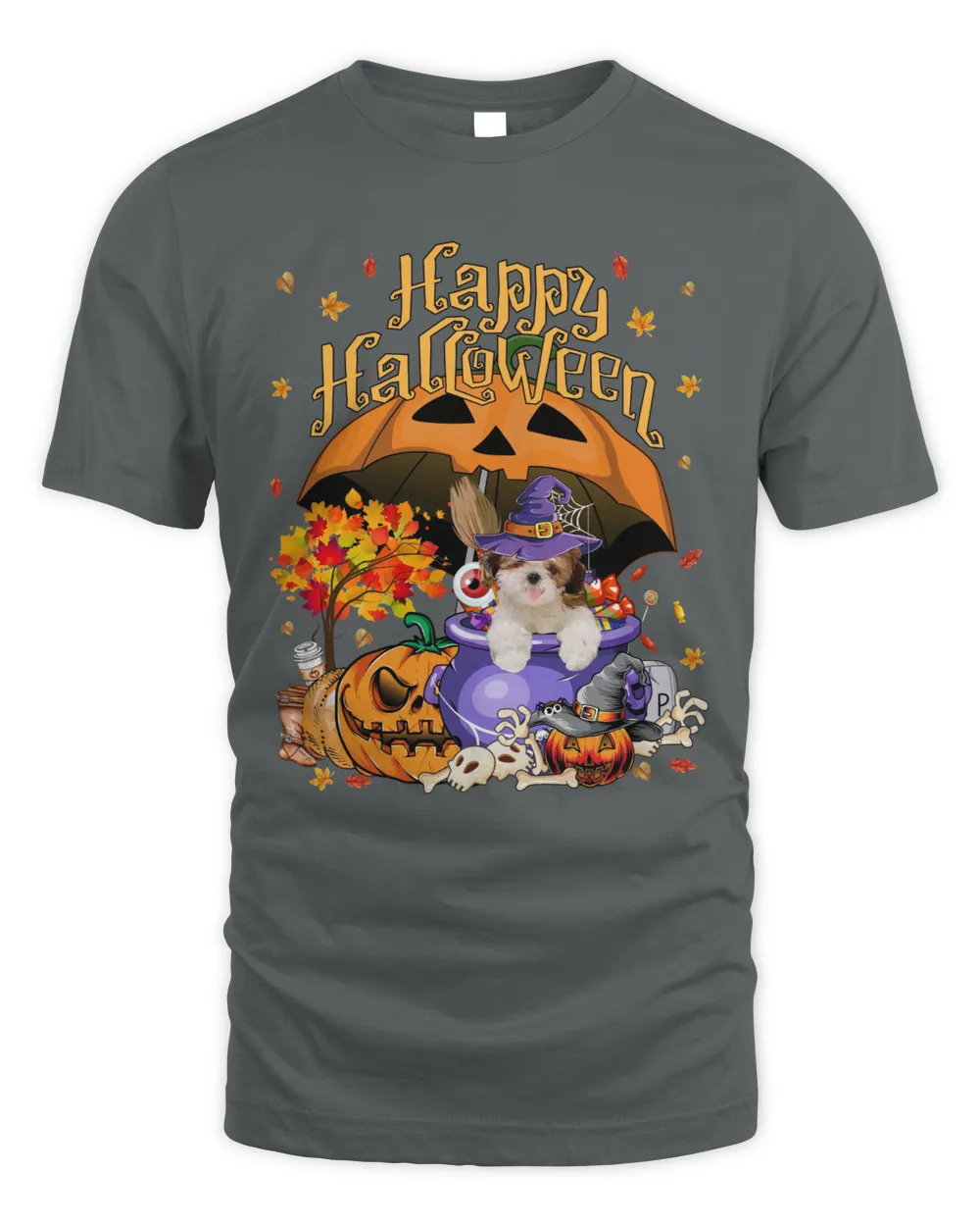 Halloween Autumn Witch Shih Tzu