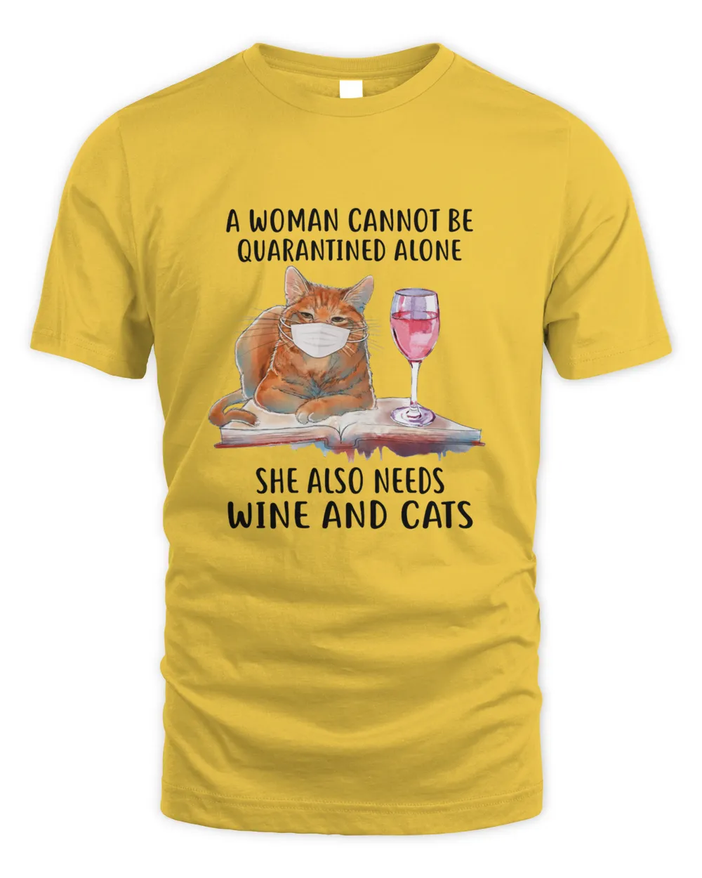 Black Cat Woman Needs Wine And Cats