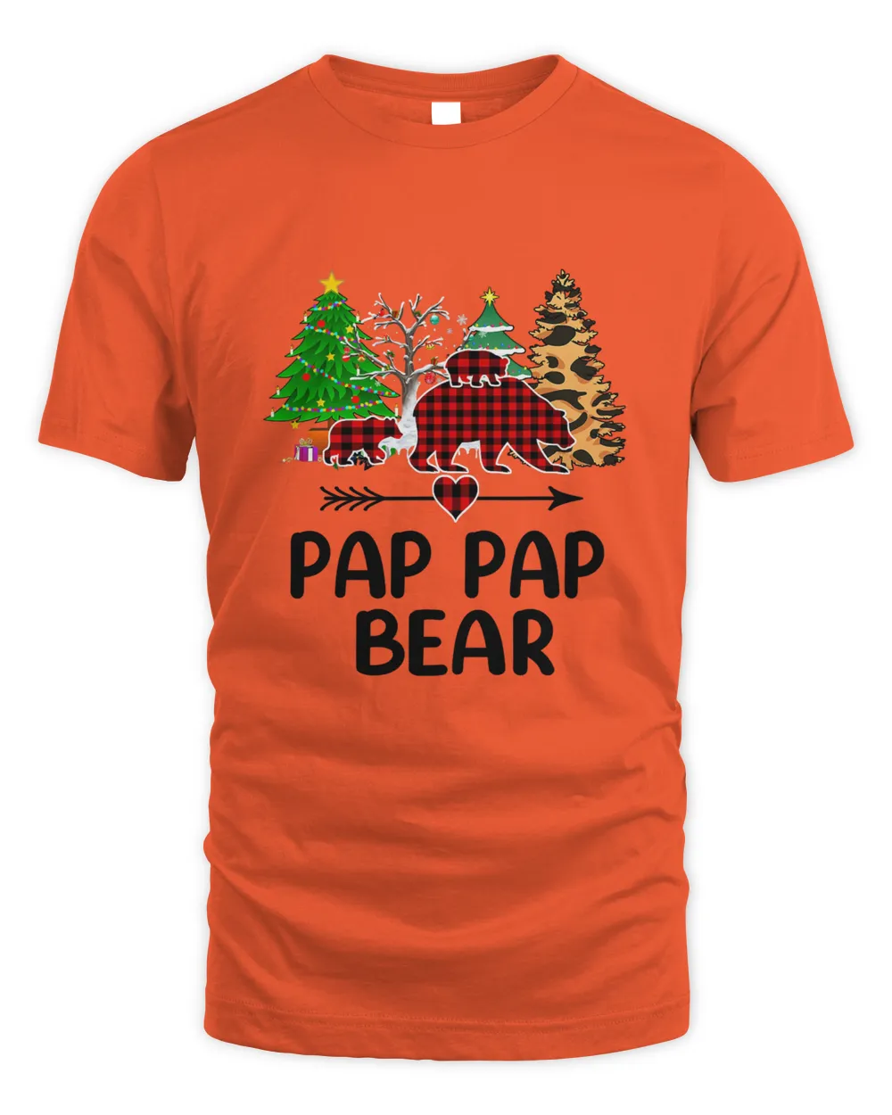 Red Plaid Pap Pap Bear Matching Buffalo Pajama Family T-Shirt