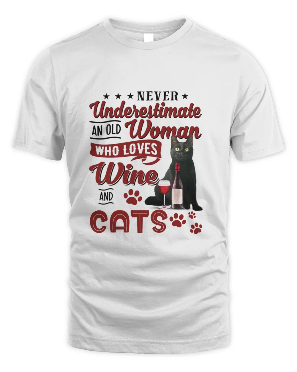 Black Cat and Wine Never Underestimate An Old Woman