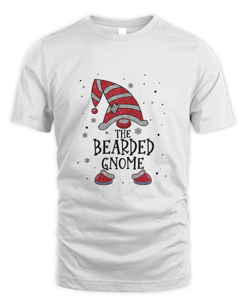 BEARDED Gnome Buffalo Plaid Matching Christmas 2021 Pajama T-Shirt
