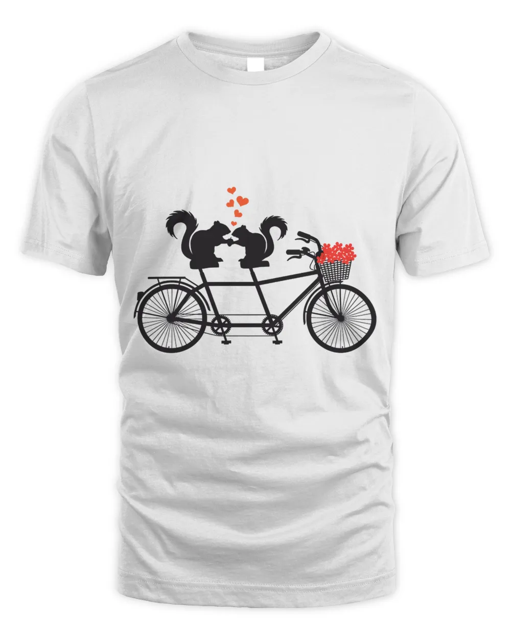 tandem bicycle with squirrels Classic T-Shirt