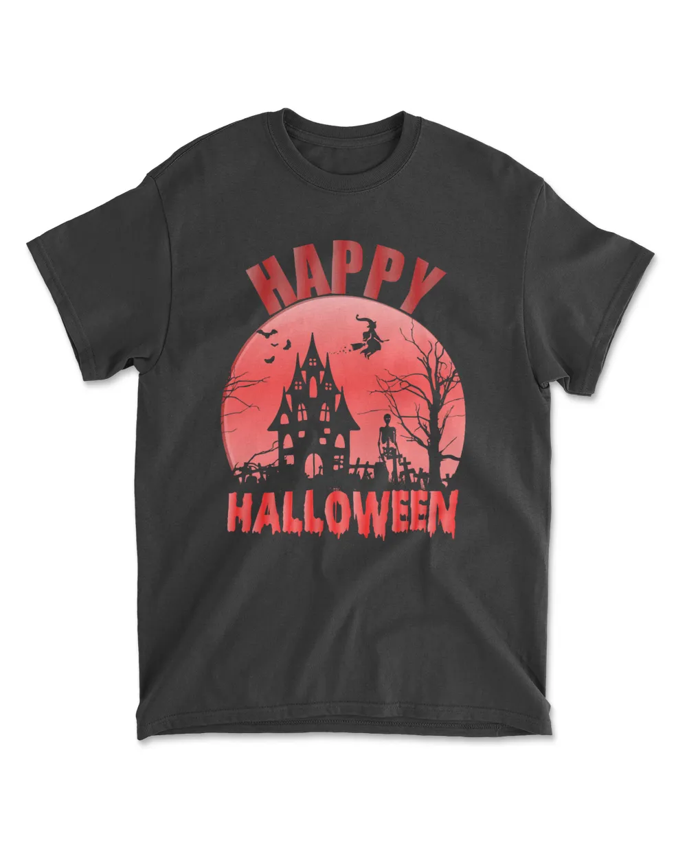 Happy Halloween Witch And Skull