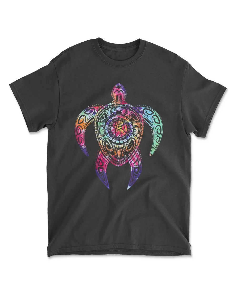 Hippie Tie Dye Shirt, Psychedelic Sea Turtle Tribal