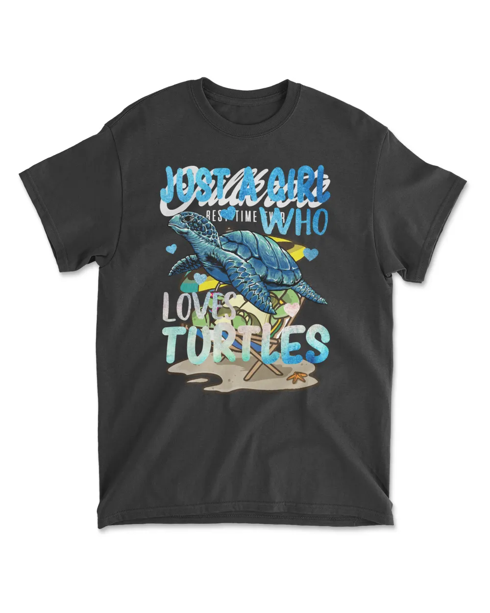Turtle beach turtle relaxing 487 sea turtle Men's Standard T-Shirt black s