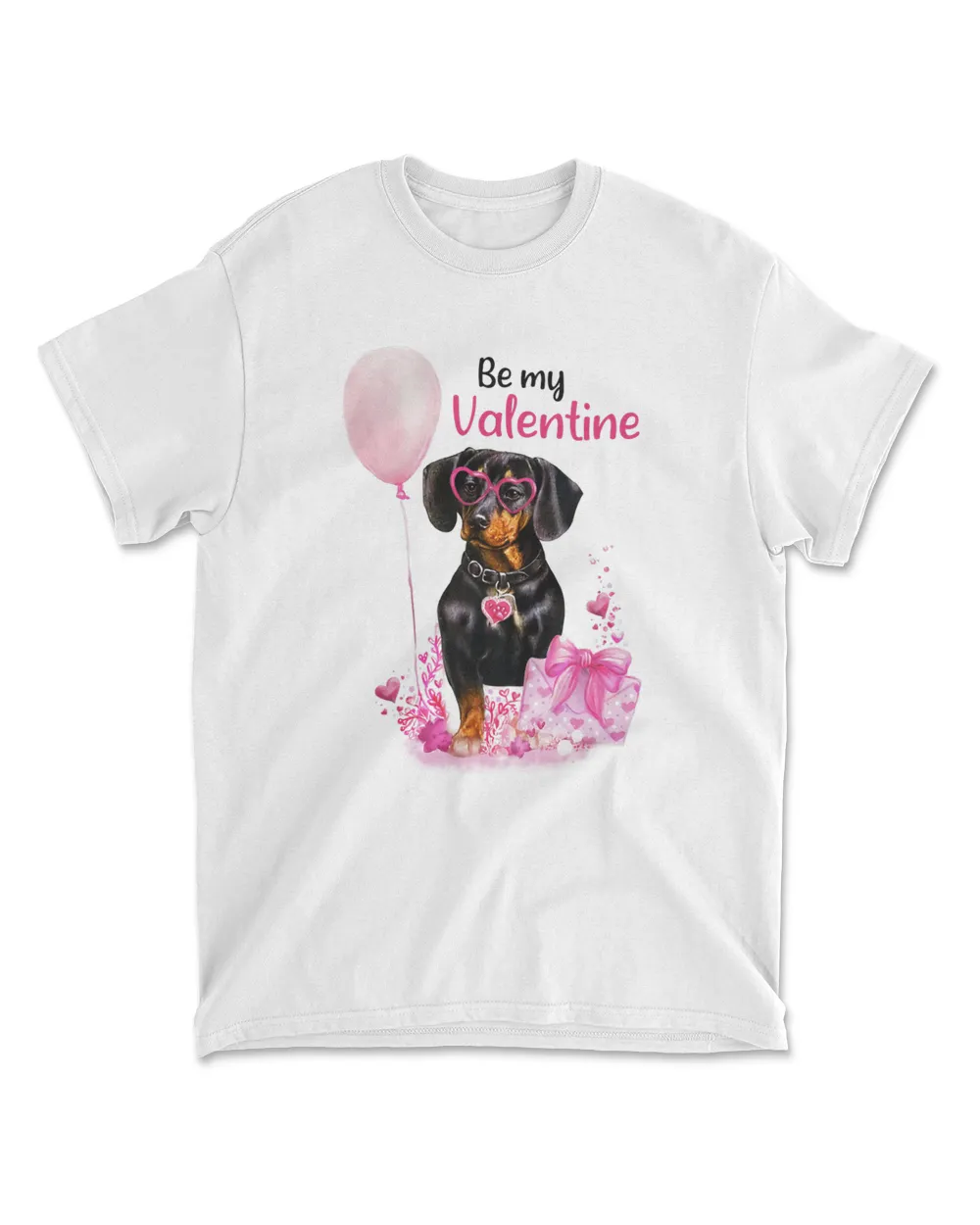 Dachshund Dog Be My Valentine Heart Ballon Dog Lover