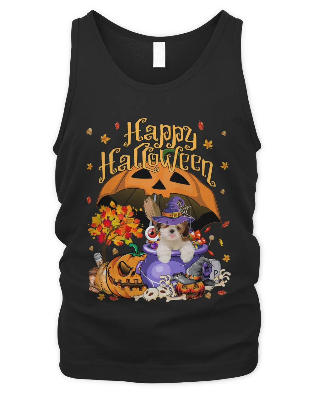 Halloween Autumn Witch Shih Tzu