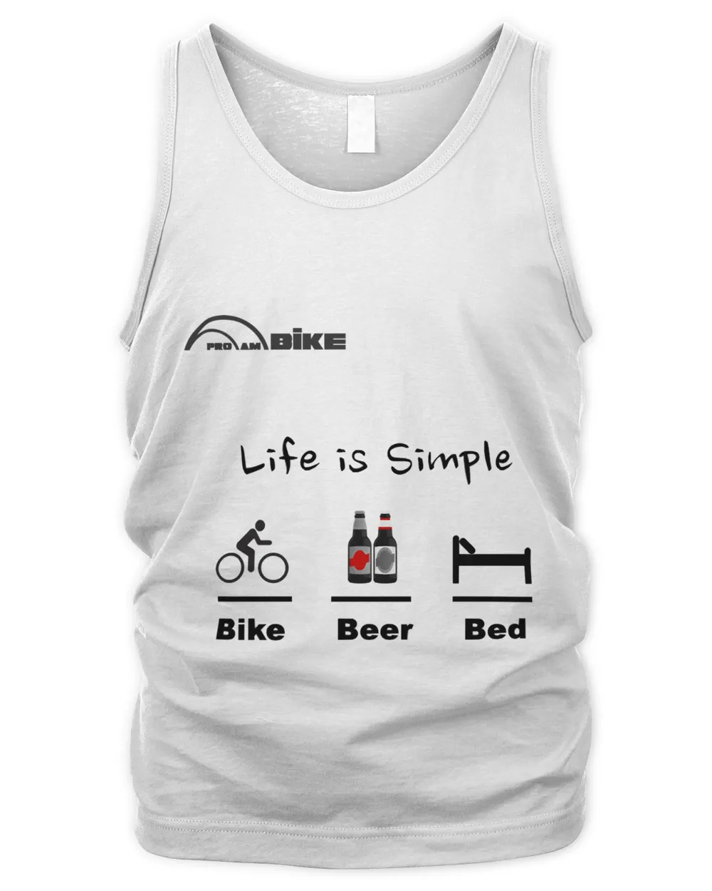 Cycling T Shirt - Life is Simple - Bike - Beer - Bed Classic T-Shirt