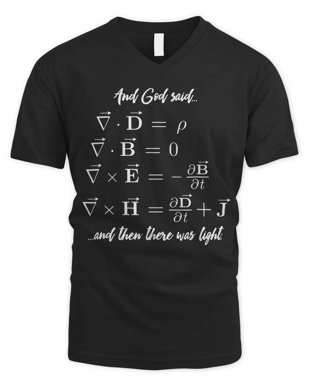 Funny Math Teacher Shirt - Religious Maxwell Equations