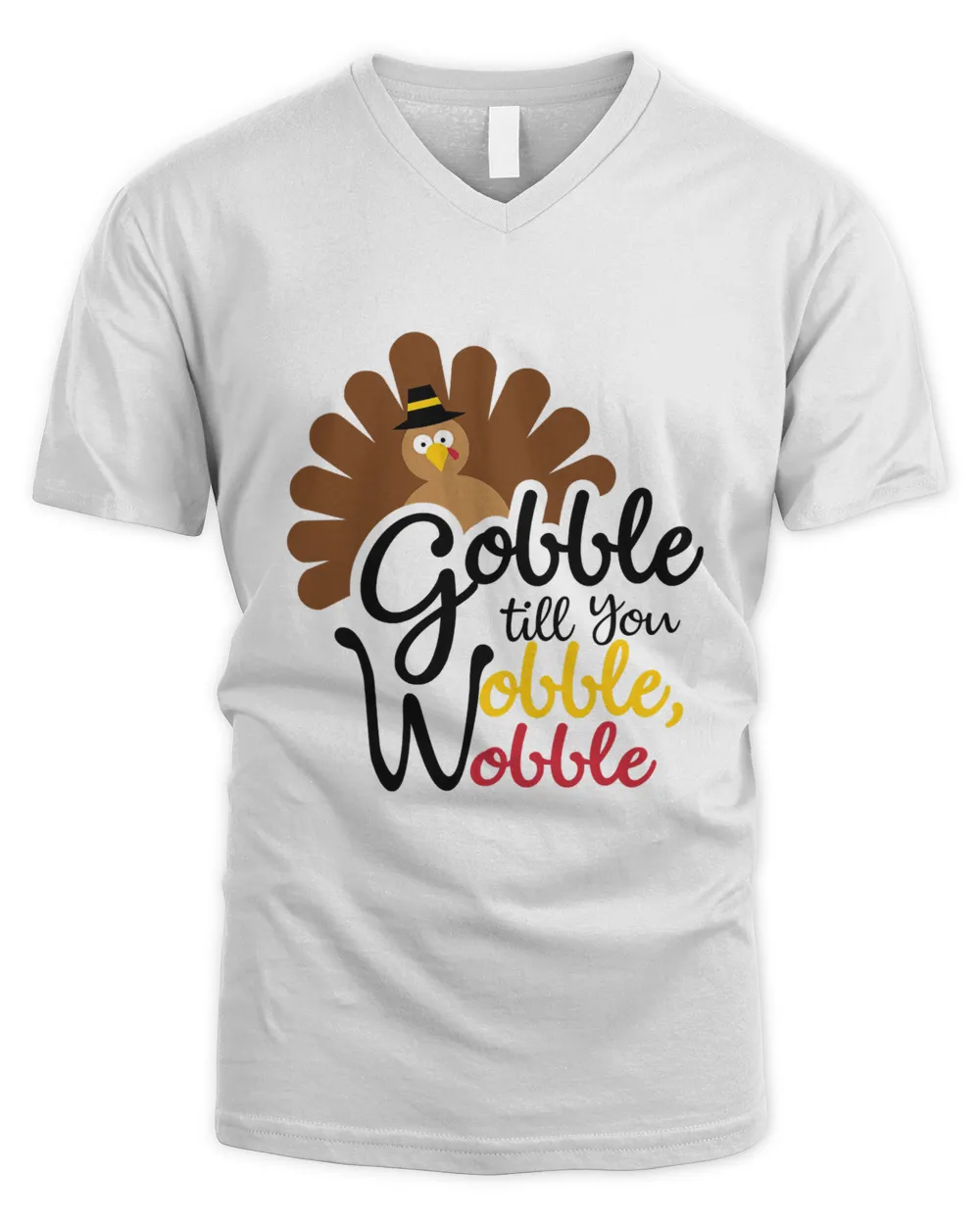 Gobble Til You Wobble Baby Outfit Thanksgiving Turkey T-Shirt