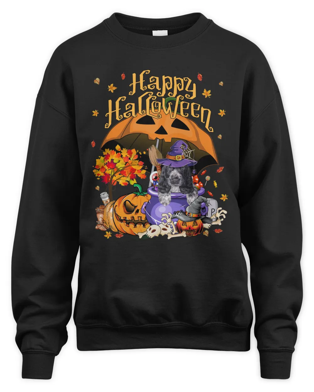 Halloween Witch English Cocker Spaniel