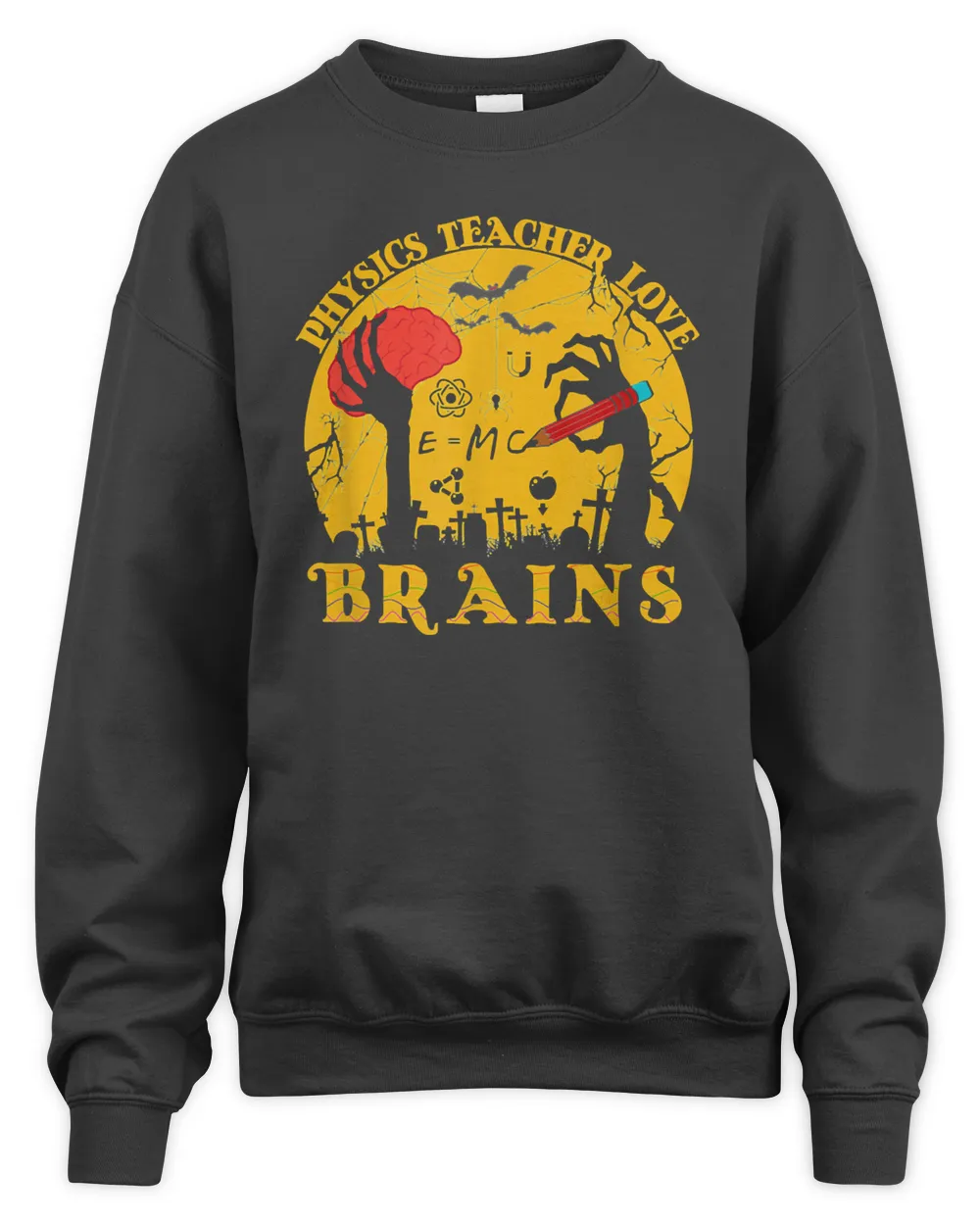 Halloween Physics Teacher Love Brains Funny Halloween 336 Pumpkin