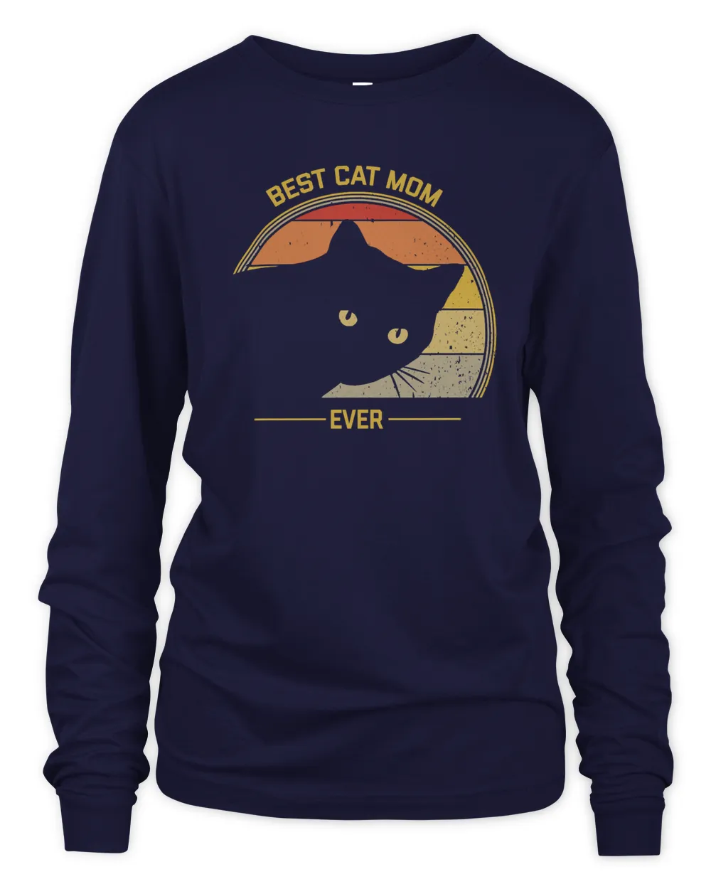 Cat Best Cat Mom Ever Vintage 392 Black Cat Lover