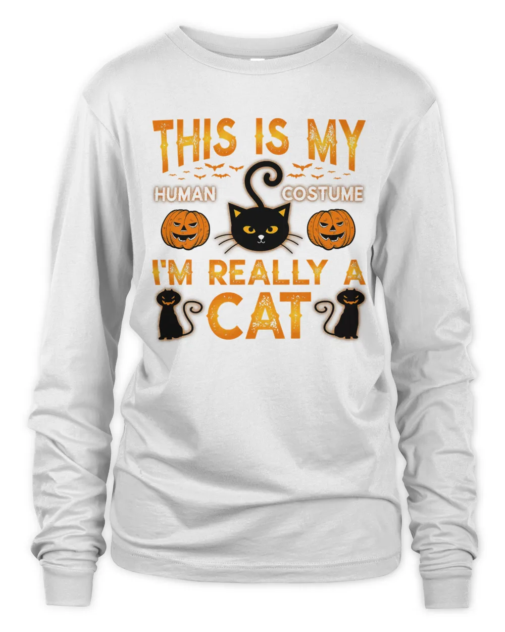 This Is My Human Costume I'm Really A Cat for Halloween T-Shirt