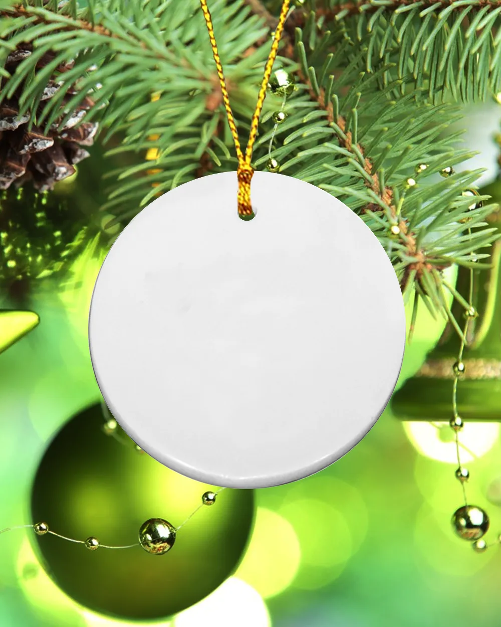 Personalized Photo Mom Dad Memorial Cardinal Ornament ORN55 Circle Ceramic Ornament white one-side single