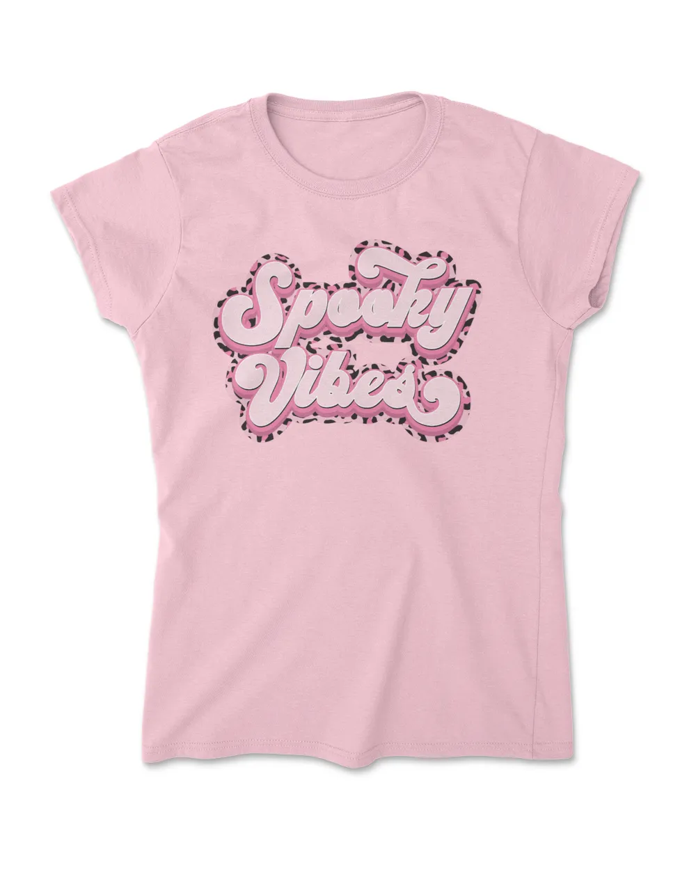Spooky Vibes Pink Women's Standard T-Shirt light-pink s